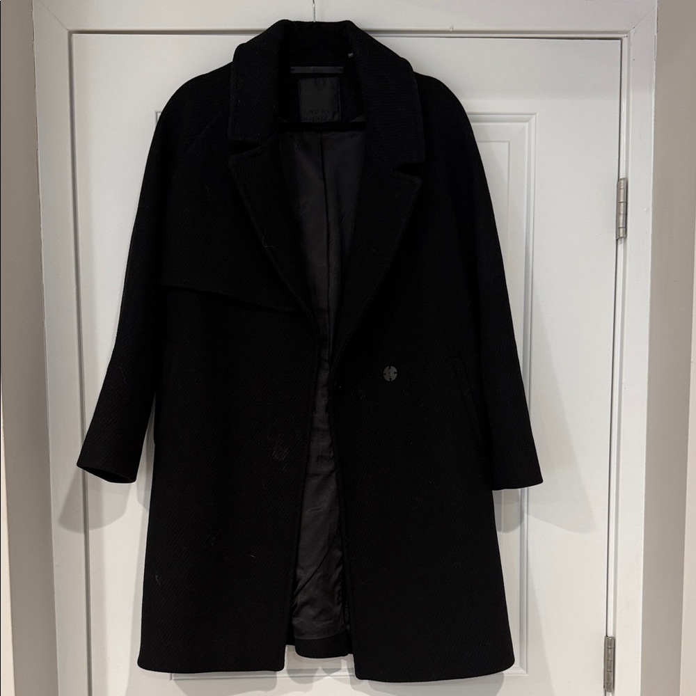 Andrew Marc black overcoat